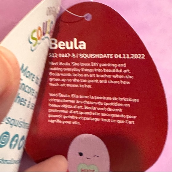 Squishmallows Beula the Octopus Valentine's 2023 Edition Large 16" BRAND NEW! - Picture 8 of 8